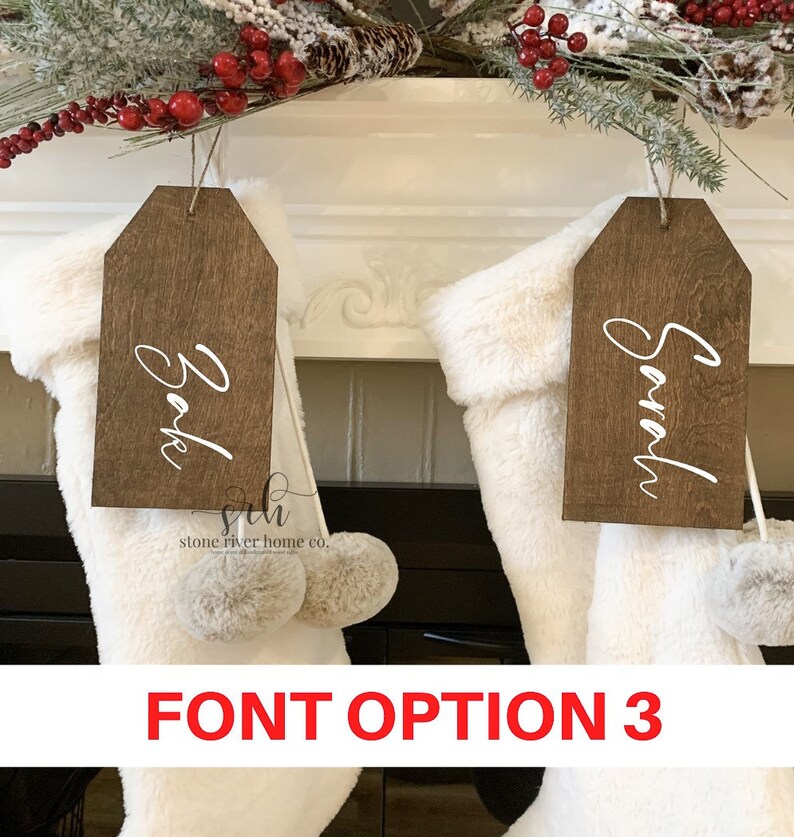 Personalized Christmas Stocking Tags Stocking Tags Etsy