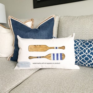 Boat Oar Pillow Cover: Beach House Nautical Decor