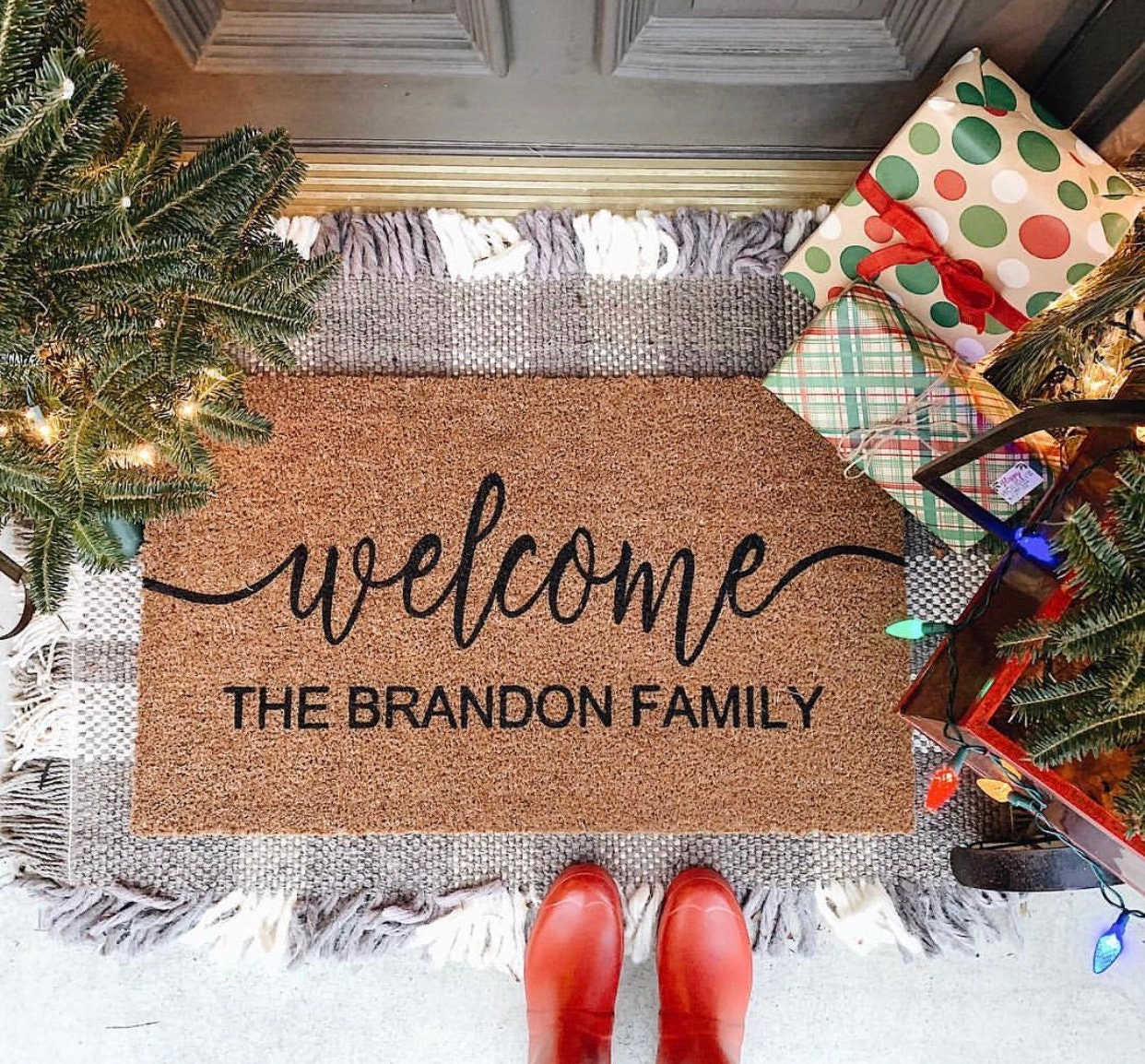 door mat Personalized Door Mat Home Decor Front Etsy