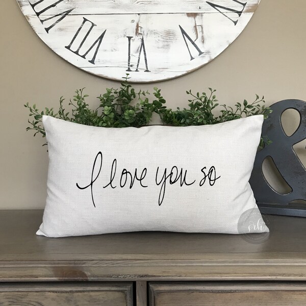 I Love You Pillow Etsy