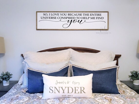 So I Love You Because Painted Wood Sign Farmhouse Home Etsy