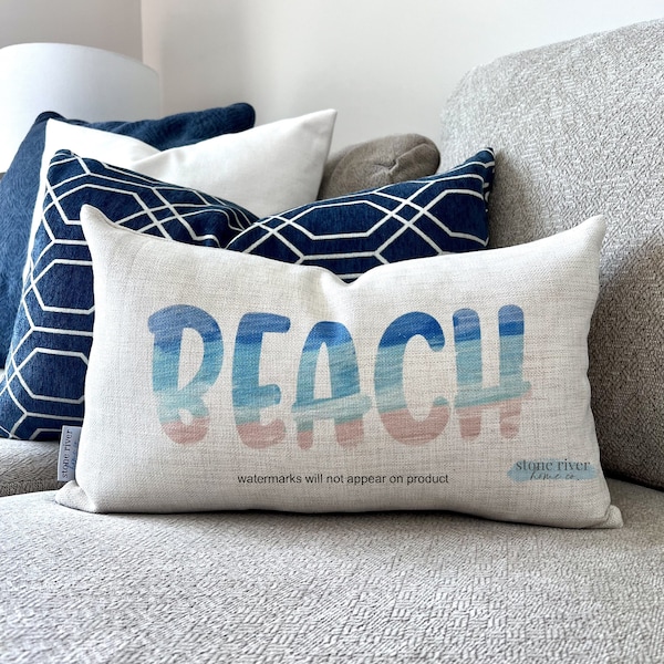 beach pillow cover | beach themed decor | summer decor | summer pillow | lake decor | beach house pillow | nautical decor | coastal decor