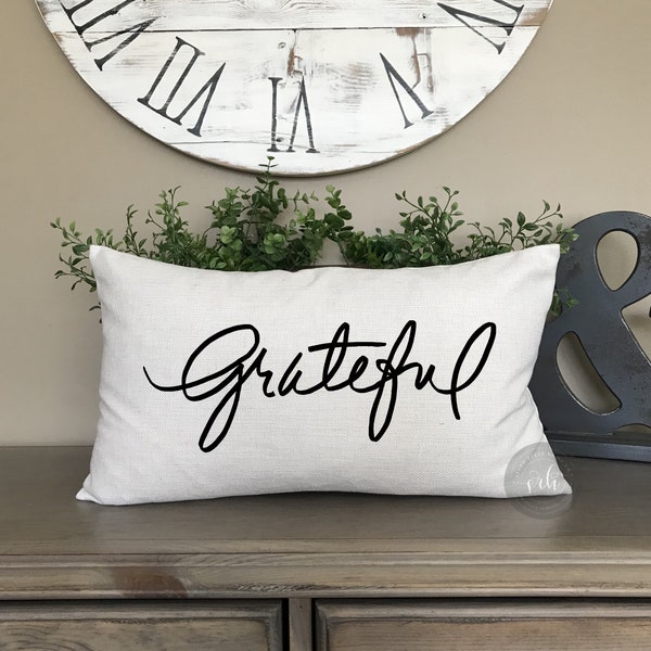 Grateful Pillow Etsy