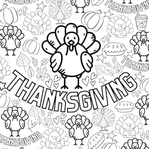 Thanksgiving Giant Coloring Page