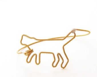 Guitar String Cat Bracelet (Recycled - Handmade)