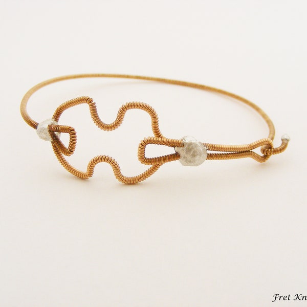 Violin Bracelet - Guitar String Bracelet - Fiddle Jewelry - Viola Bracelet - Bass Fiddle - Upright Bass - Musician Bracelet