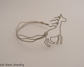 Running Horse Bracelet (Recycled Guitar Strings)