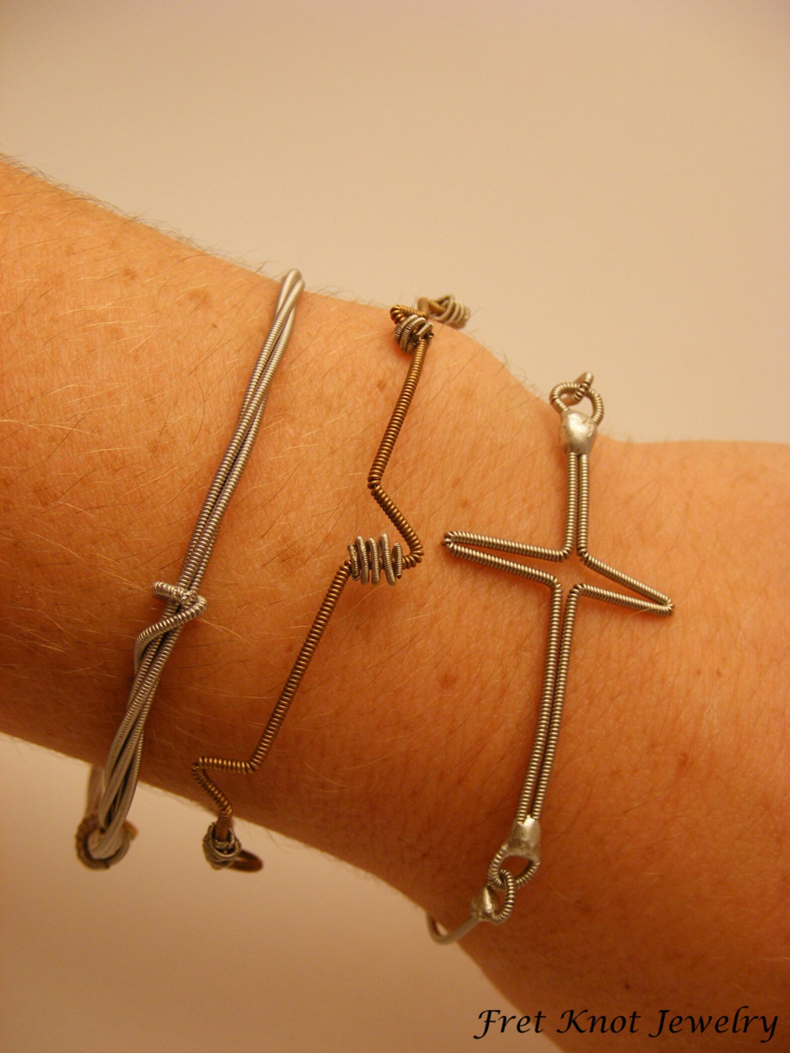 Cross Bracelet Recycled Guitar String Guitar String Etsy