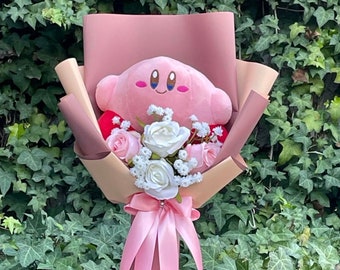 Rose gold plushy bouquet. Valentine's Day gift. The doll stand is not included.
