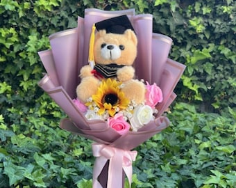 Bear plush graduation bouquet. Graduation gift