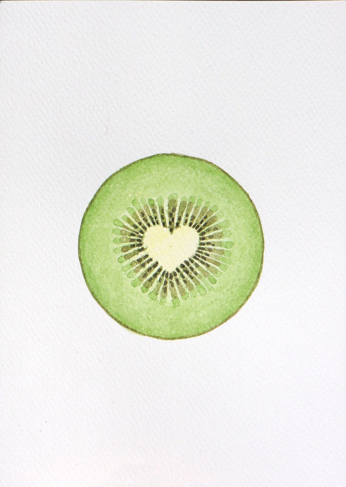 Watercolor painting Giclee print kiwi fruit watercolor | Etsy