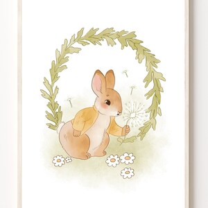 Bunny afdrukbare kinderkamer kunst, kunst aan de muur konijn, babykamer decor, baby meisje kinderkamer, konijntje, kinderkamer kunst aan de muur, decor van de kinderkamer, kinderkamer prints