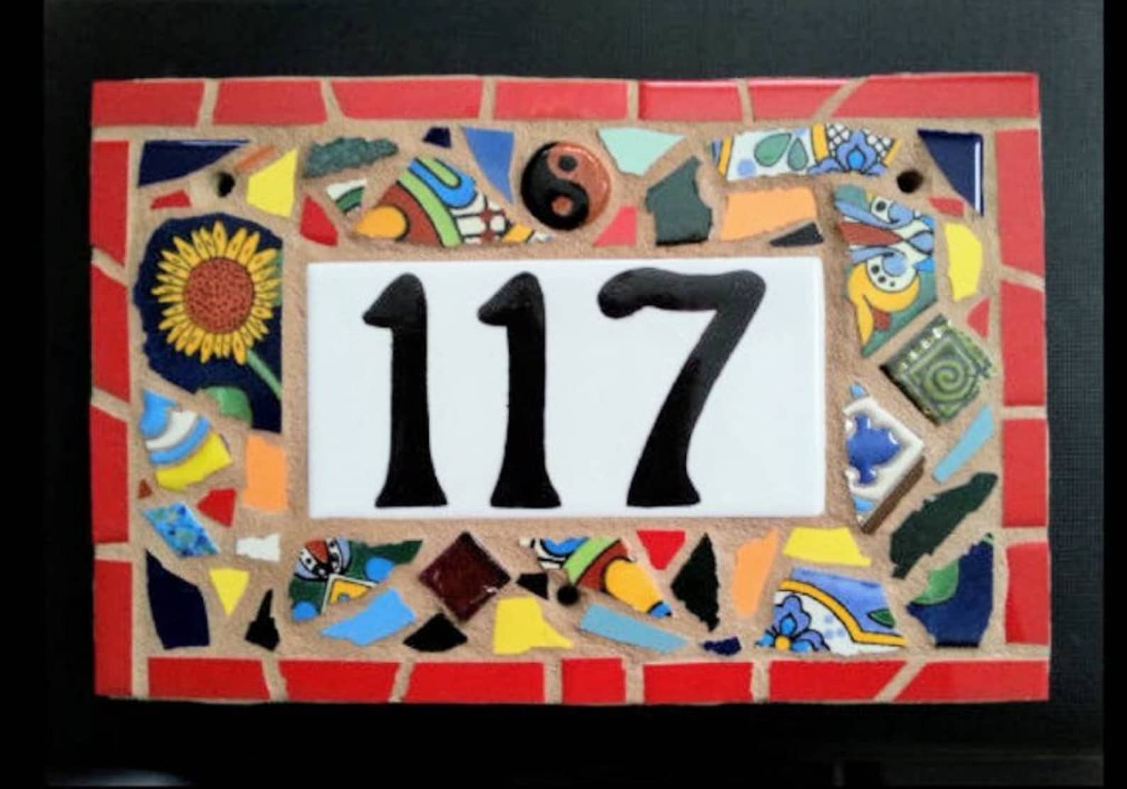 Custom Mosaic Ceramic Tile House Numbers. Custom Made to Etsy