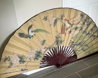 Large Oriental Fan Wall Decor - Etsy