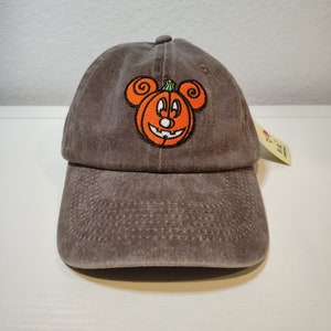Mickey Mouse Pumpkin Baseball Cap Dad Hat - Halloween Patch