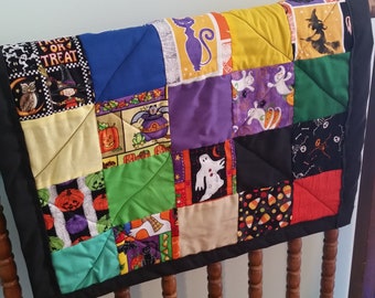 Patchwork Doll Quilt ~ Halloween Themed ~ 22" x 25"