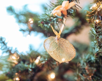 Aspen Leaf Ornament, Winter Solstice Decoration, Family Keepsake, Utah Ornament