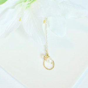 Teardrop Necklace, Organic Shape Pendant, Unique Gold Necklace