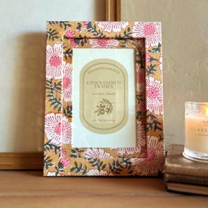 Fabric Wrapped Picture Frame (4x6) | Baby girl nursery frame - New Baby gift