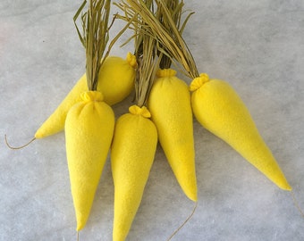 Yellow Carrot catnip toys.