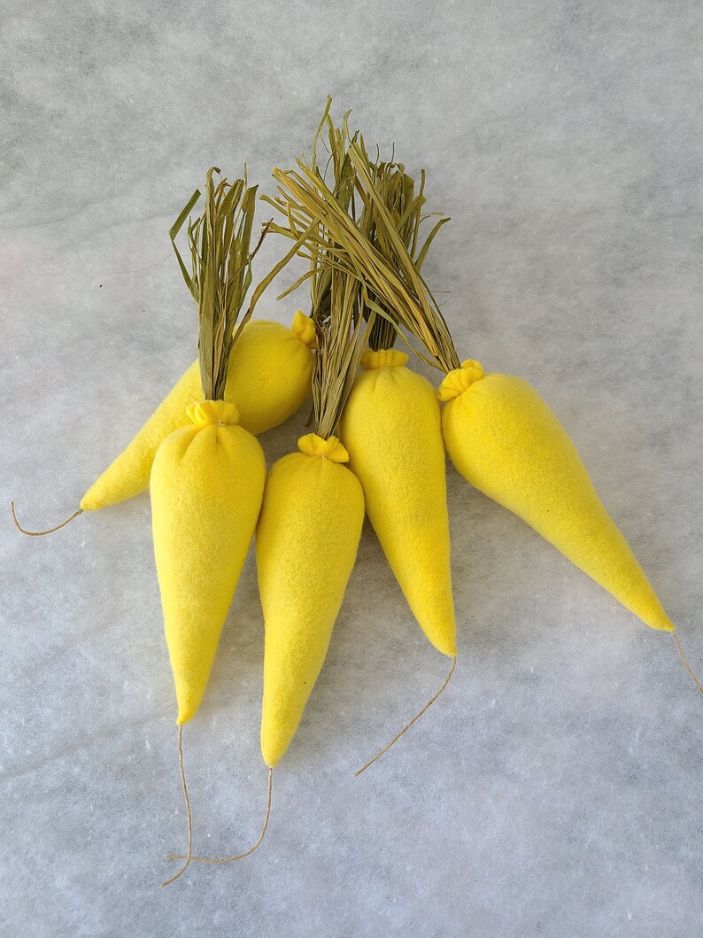 Yellow Carrot catnip toys. image 1