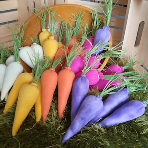 Cream Carrot catnip toys. image 4