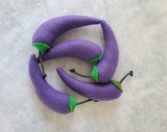 PURPLE Chili Pepper catnip toys.