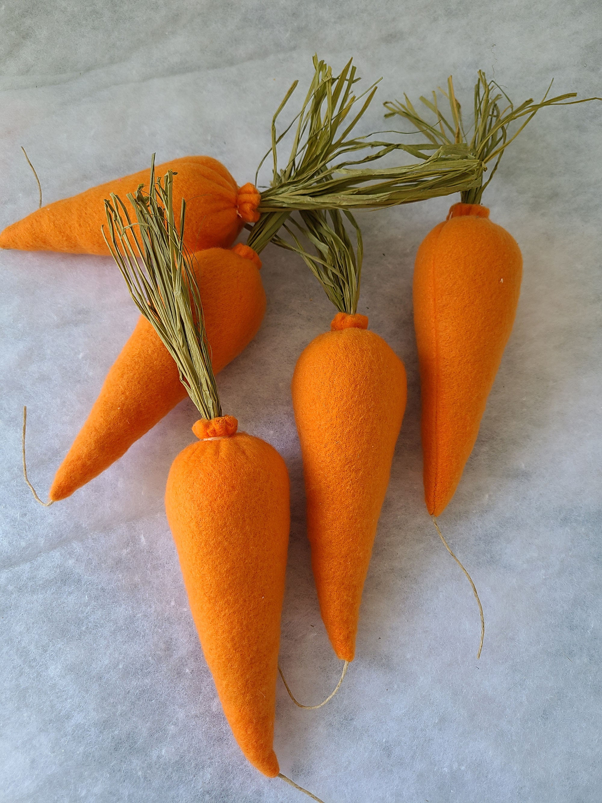 Orange Carrot catnip toys.