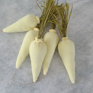 Cream Carrot catnip toys. image 1