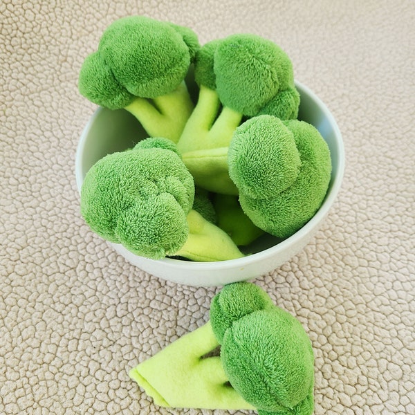 Broccoli catnip toy.