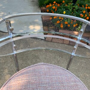 MidCentury Lucite Chrome bar chairs image 7