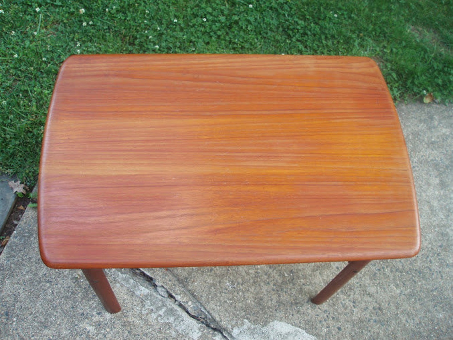Danish SOLID Teak End Table Etsy