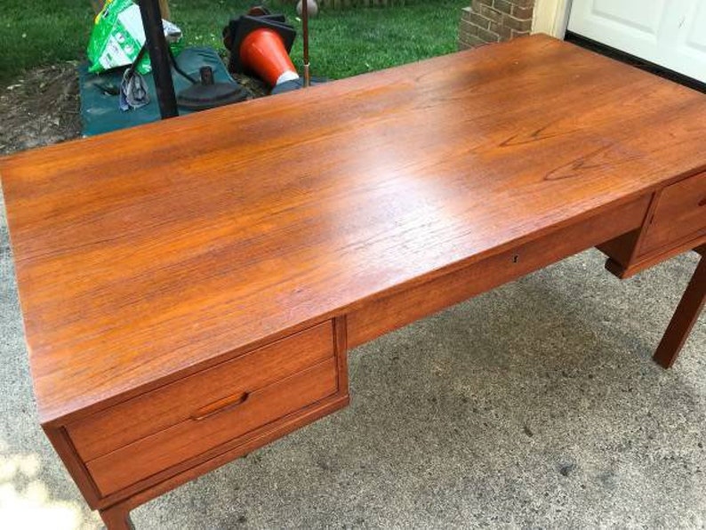 Danish Modern Teak Desk by Arne Iverson image 1