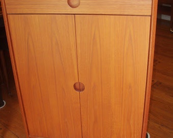 Danish Modern Compact teak cabinet storage chest