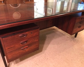 Danish Modern Rosewood  Floating Top Desk