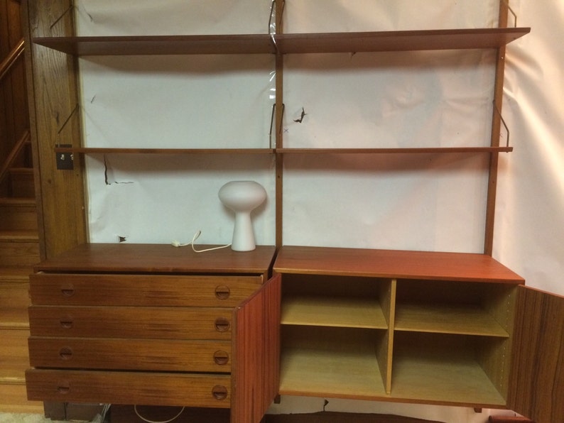 Danish Modern Mid Century Hansen Wall unit Cabinets image 5