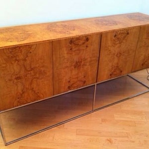 Mid-century Modern Burl Wood Credenza Buffet by Milo Baughman Thayer Coggin