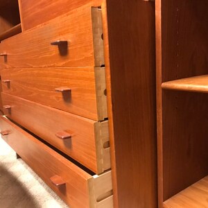 Danish Modern Vintage Teak bookcase desk wallunit HANS WEGNER image 4