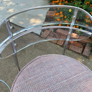 MidCentury Lucite Chrome bar chairs image 5