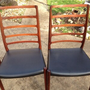 Danish Modern J.L MOLLER Rosewood Dining Chairs image 2