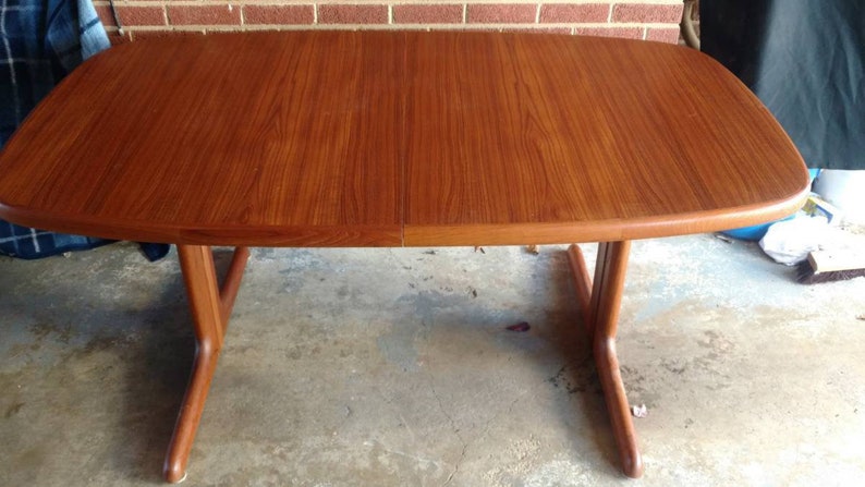 Danish Modern Teak oval dining table by Skovby image 1