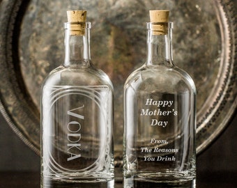 For a lover of the home bar, cocktails & bar cart, a Mother's Day gift she can toast to, The Reasons Decanter, 2 sided