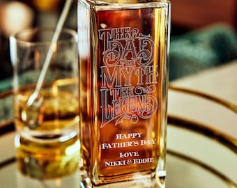 The Dad, The Myth, The Legend Father's Day gift -  personalized decanter