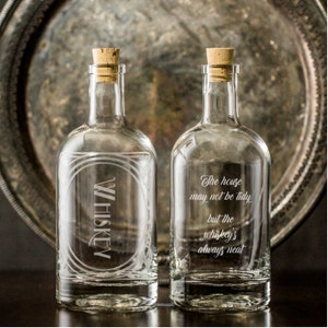 Whiskey Neat-Inebriated Intentions Decanter Series- For a lover of the home bar, cocktails & bar cart, a Mother's Day gift she can toast to!