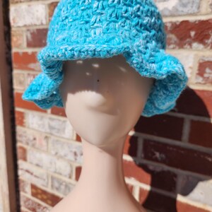 Blue bucket hat