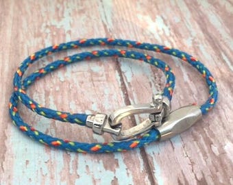 Brummel Hook Bracelet: Stainless Steel Nautical Rope, Sailing Jewelry