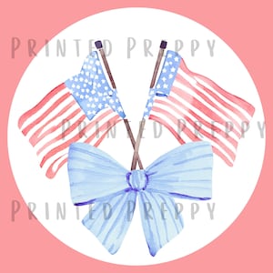 Bandiere americane preppy in formato PNG circolare // Bandiere preppy // Clip art patriottiche preppy // Preppy del 4 luglio // Grandmillenial del 4 luglio
