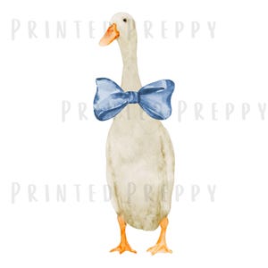 Papillon Silly Goose PNG // Clip Art di compleanno di Silly Goose Preppy // Oca con papillon // Oca bambino // Un compleanno di Silly Goose