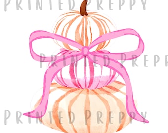 Pink Pumpkin Topiary with Bow PNG / Preppy Fall Pumpkins / Grandmillenial /Pumpkin Topiary / Pumpkin with Bow/ Coquette Pumpkin /Fall PNG