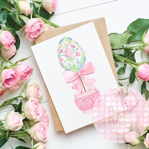 Osterei Topiary Clipart PNG // Preppy Easter Digital Grafiken // Kokette Ostern // Grandmillenial Ostern